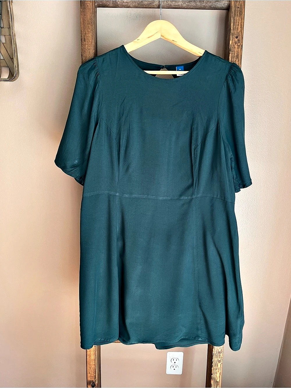 Old Navy Teal Mini Dress Rayon Size XL Like New